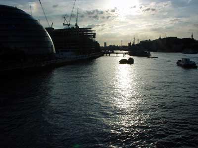 GLA building and River Thames, looking west