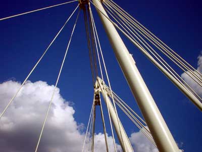 Hungerford Footbridge cables, London