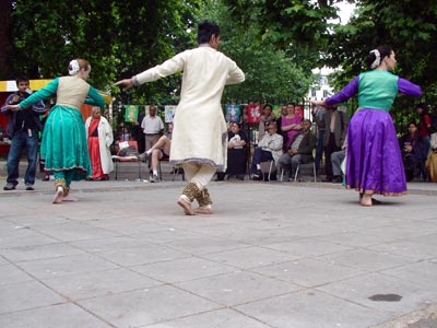 Indian dancers, Fitzrovia Square Festival, Fitzroy Square, London