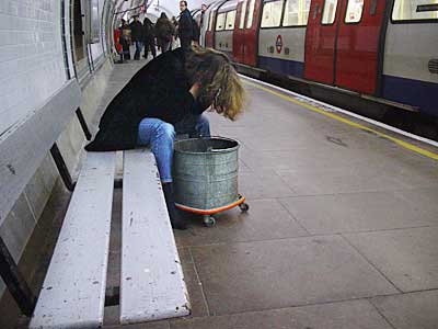 Sick in a bucket, northern line, tube, London underground, London