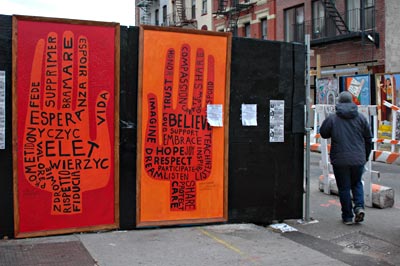 Street art, Stanton St, Lower East Side, New York, New York City, NYC, USA