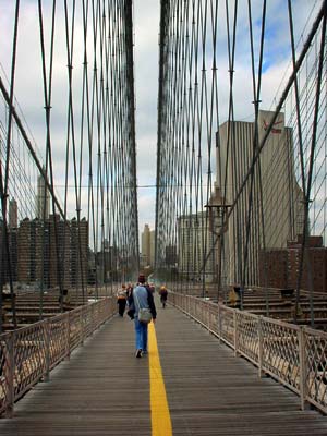 Manhattan view, Brooklyn Bridge, Manhattan, New York