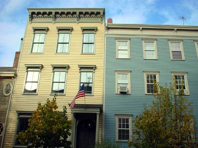 Old houses, Middagh Street, Brooklyn Heights, Brooklyn, New York