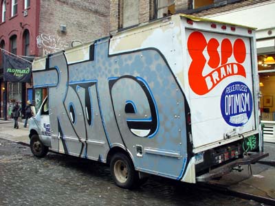 Painted truck, Crosby Street, Manhattan, New York