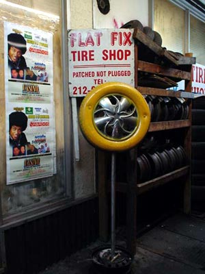 Flat Fix (tire shop), East 11th Street Manhattan, New York