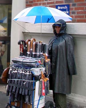 Umbrella seller, Broadway, Manhattan, New York