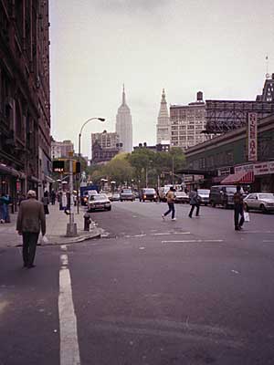 Union Square from 13th Street, Manhattan, New York, NYC, USA, 1986