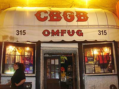 CBGB OMFUG Club, 315 Bowery, New York, 10003  Lower East Side, Manhattan, New York, NYC, USA