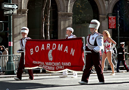 The Boardman Spartan Marching Band, Nation's Parade, Veteran's Day Parade, 5th Avenue, Manhattan, New York, NYC, November 2005