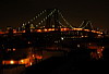 Williamsburg Bridge at night, Williamsburg, Brooklyn, New York, USA