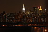 Manhattan at night, Williamsburg, Brooklyn, New York, USA