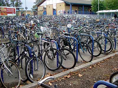 Bicycles galore! Oxford railway station, Oxford, Oxfordshire