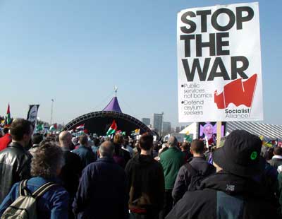 Rally in Hyde Park, Stop the War in Iraq protest, London, March 22nd 2003