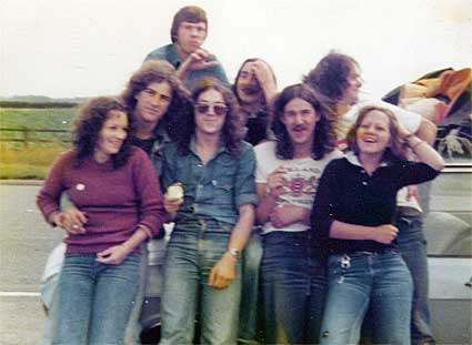 On the way to Reading Festival 1977
