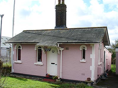 Old gatekeeper's cottage, Rye railway station, Rye, Sussex, UK