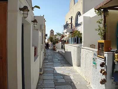Village street, Ia, Santorini, Greece, September 2004