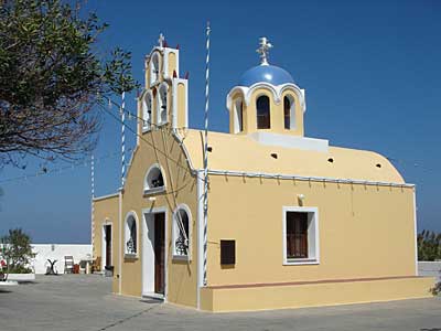 Yellow church, Santorini, Greece, September 2004
