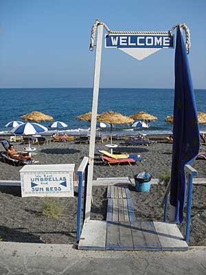 Kamari beach, Santorini, Greece, September 2004