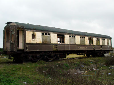 Abandoned Pullman coaches, Marazion Great Western Railway station, Cornwall, March 2003