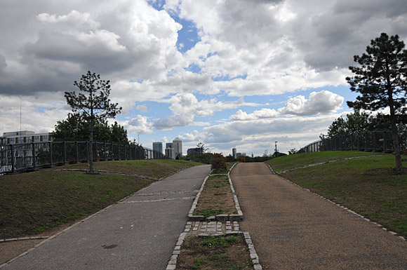 Photos of a walk to the 2012 Olympics site from Mile End, past Victoria Park, East London, England UK, 28th August 2010