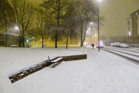 A walk around the snowy streets of Brixton, south London, Feb 2012