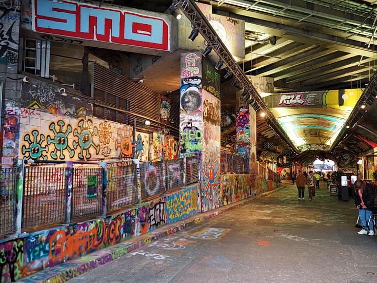 Leake Street Tunnel, Waterloo - street art archive images from July 2023