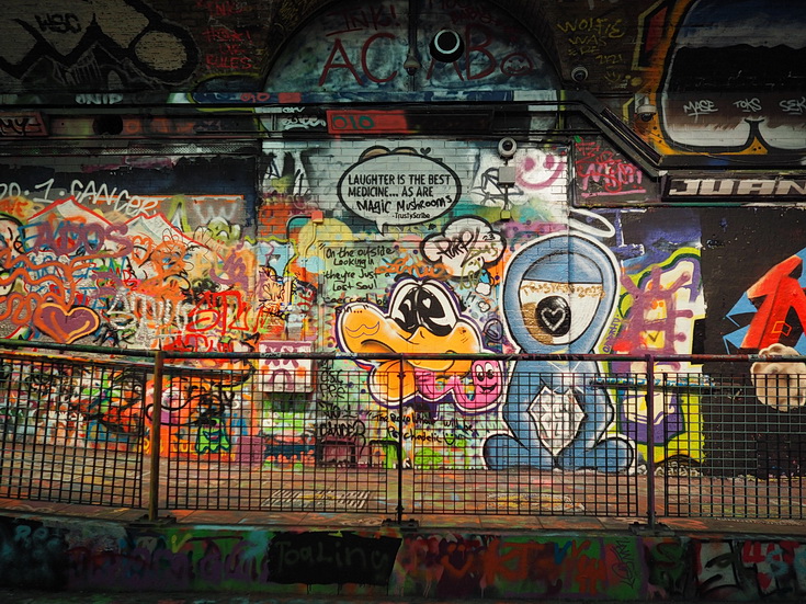 Leake Street Tunnel, Waterloo - street art archive images from July 2023