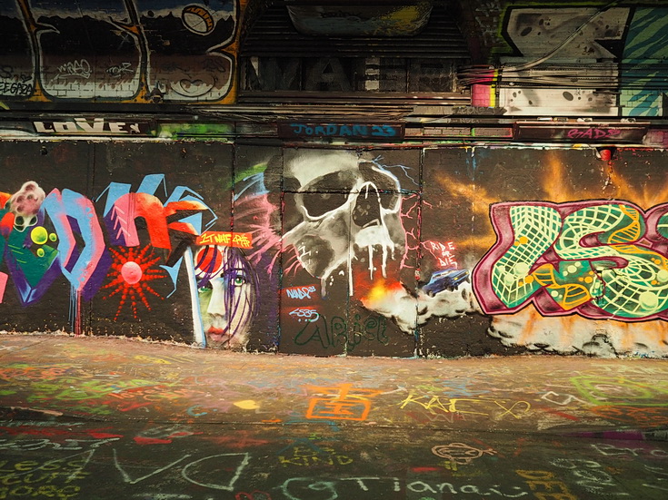 Leake Street Tunnel, Waterloo - street art archive images from July 2023