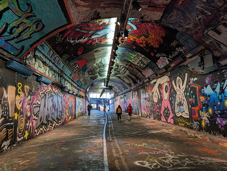 Leake Street Tunnel, Waterloo - street art archive images from July 2023