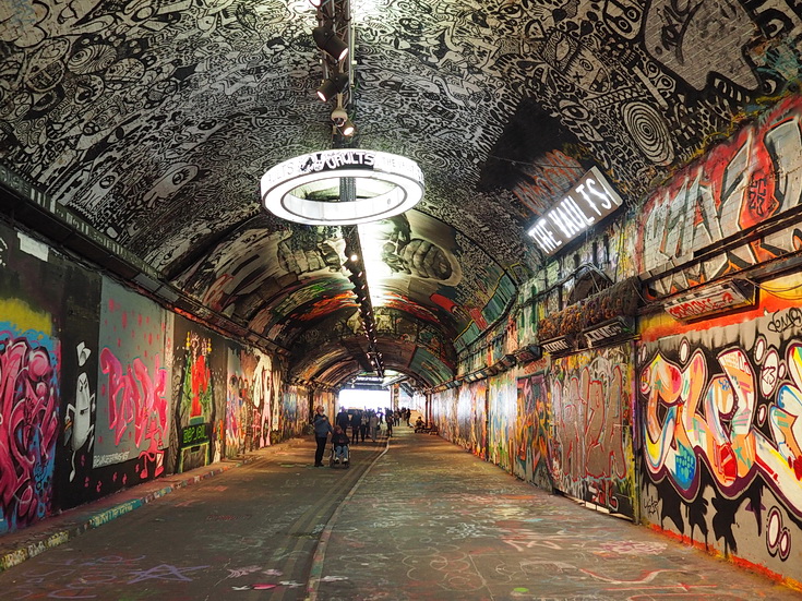 Leake Street Tunnel, Waterloo - street art archive images from July 2023