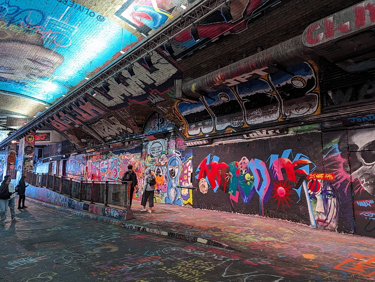 Leake Street Tunnel, Waterloo - street art archive images from July 2023