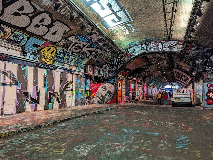 Leake Street Tunnel, Waterloo - street art archive images from July 2023