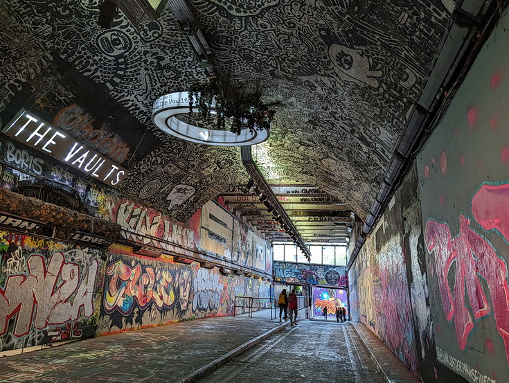 Leake Street Tunnel, Waterloo - street art archive images from July 2023