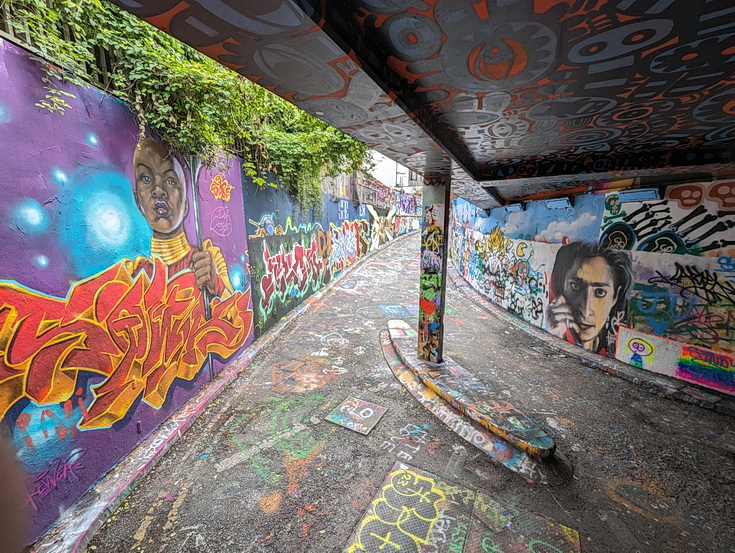 Leake Street Tunnel, Waterloo - street art archive images from July 2023