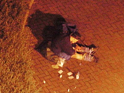 Junkie, Coldharbour Lane, Brixton, Lambeth, London SW9, Nov 2003