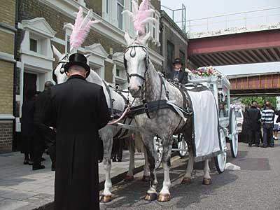 Funeral, Gresham Road, Brixton, Lambeth, London SW9