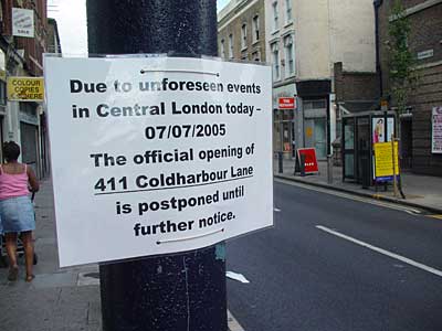 Brixton community police station, 411 Coldharbour Lane - opening cancelled, Brixton, 7th July 2005, Lambeth, London SW9