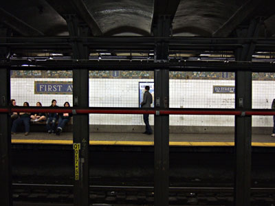 First Ave subway station, Lower East Side, New York, New York City, NYC, USA