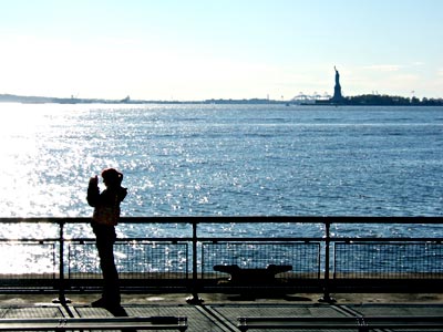 Taking a photo, Battery Park, Manhattan, New York, New York City, NYC, USA