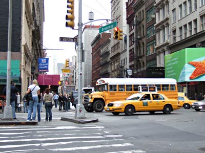 E Houston and Broadway, Manhattan, New York, New York City, NYC, USA