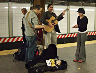 Seven and Counting subway buskers, Manhattan, New York, New York City, NYC, USA