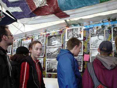 Squall info tent, Jayday, Cannabis Festival, Brockwell Park, South London 4th May 2002