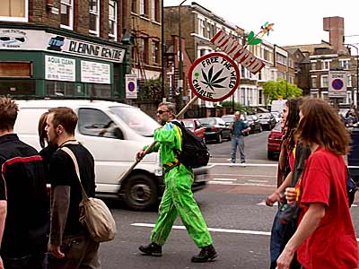 Free the Weed, Jayday Cannabis March and Festival, Brixton Road 5th June 2004