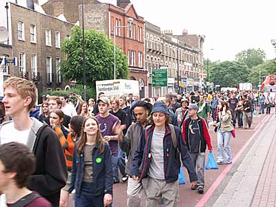 Marchers, Jayday Cannabis March and Festival, Brixton Road 5th June 2004