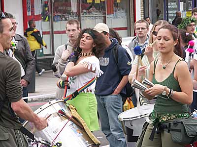 Drummers, Jayday Cannabis March and Festival, Brixton Road 5th June 2004