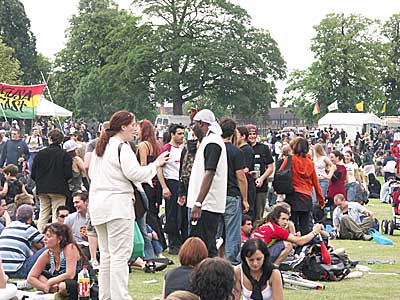 Festival view, Jayday Cannabis March and Festival, Brockwell Park 5th June 2004