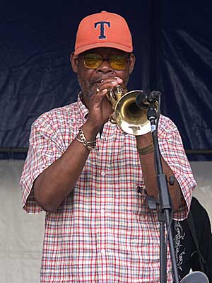 Trumpet player, Jayday Cannabis March and Festival, Brockwell Park 5th June 2004