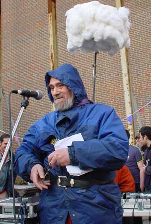 Dadaist Rainman reads poetry, Alternative Jubilee Street Party, Foundry, Old Street, 3rd June 2002