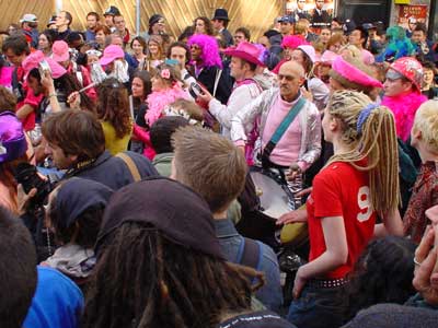 Samba band, sex worker's march, Soho