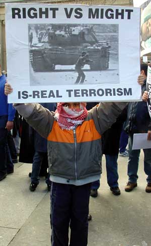 'Right vs Might', Trafalgar Square, 13th April, 2002